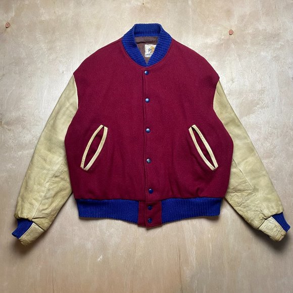 Golden Bear Other - Vintage Golden Bear Men's Small Wool Leather Varsity Jacket Letterman